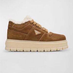 Prada
Suede Shearling Winter Platform Sneakers
